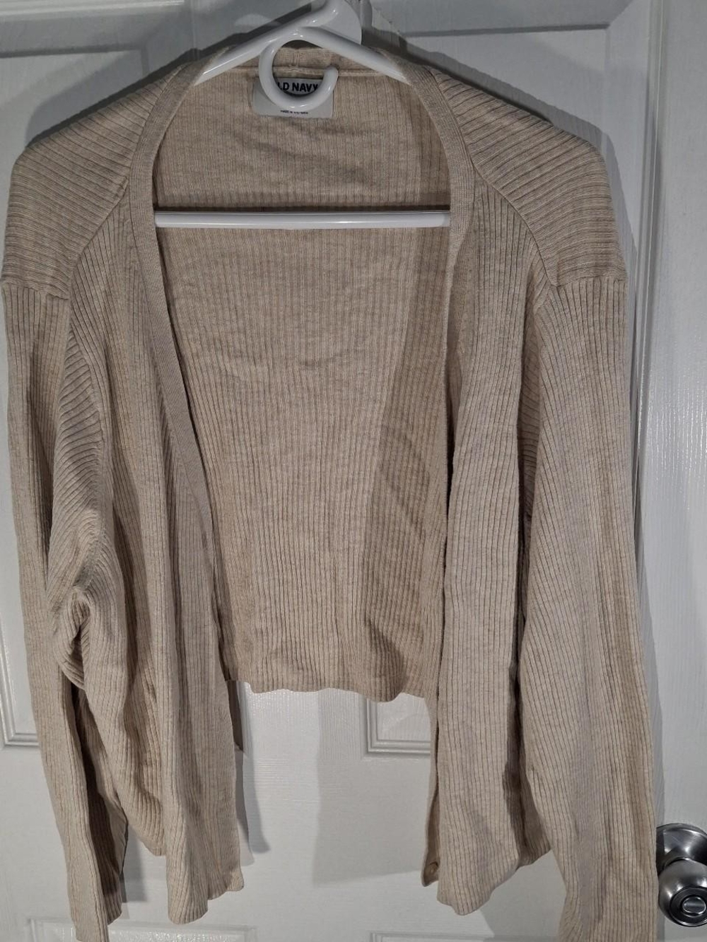 Old Navy Women's Open-Front Rib-Knit Cardigan 3X Oatmeal